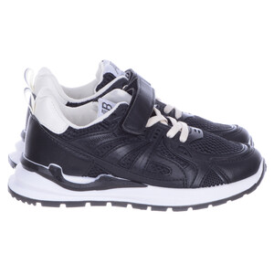 Czarne Buty Sportowe Trampki Sneakersy Dziecięce Wiązane Rzep Gumki LINSHI a4272-22 A2421-22