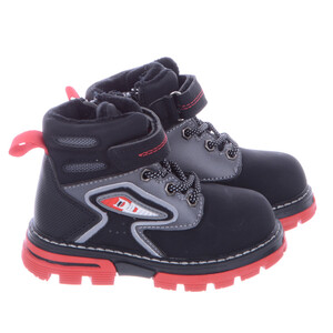 Chłopięce ciepłe buty zimowe na rzepy i zamek  LINSHI  A1539/A2256 Czarne