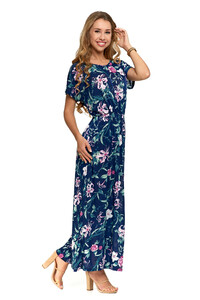 Długa sukienka damska w kwiaty kolory Moraj  MDW2500-002