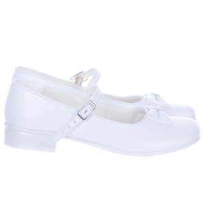 Buty dziewczęce komunijne na obcasie Białe MAR-001