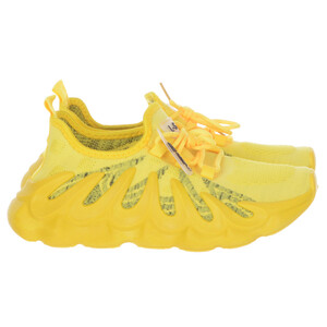 Żółte Materiałowe Młodzieżowe Trampki Buty Sportowe LINSHI A9957/A5901
