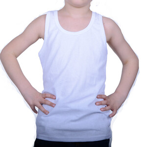 Podkoszulka Komunijna AXIMA na ramiączkach bokserka dziecięca biała