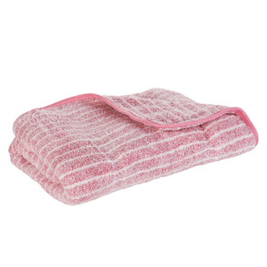 Mały ręcznik kąpielowy 50x100 szybkoschnący z mikrofibry MRB800-026 w paski różowy
