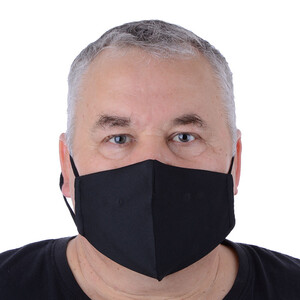 Maseczka Maska ochronne na twarz profilowana podwójna czarna