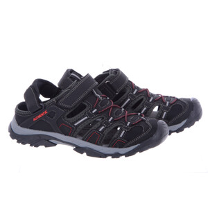 Sandały Męskie trekkingowe Czarne sportowe 9SD-9181 Czarno Czerwone