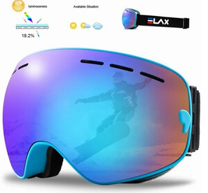 Gogle narciarskie na narty snowboard okulary SE5 Niebieskie