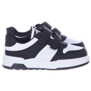 Czarno-białe Wygodne Buty Sportowe Sneakersy Dziecięce Na Rzepy Nino LINSHI A2630 A4451