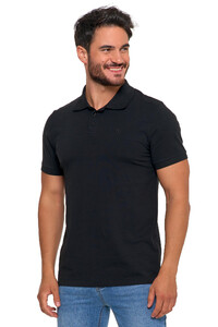 Męska koszulka polo czarna bawełna czesana Premium Line MORAJ OTP3000-003