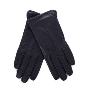 Rękawiczki skórzane damskie Zimowe Ciepłe Czarne 