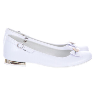 Buty Baleriny Komunijne Dziewczęce Miko 805 Białe 