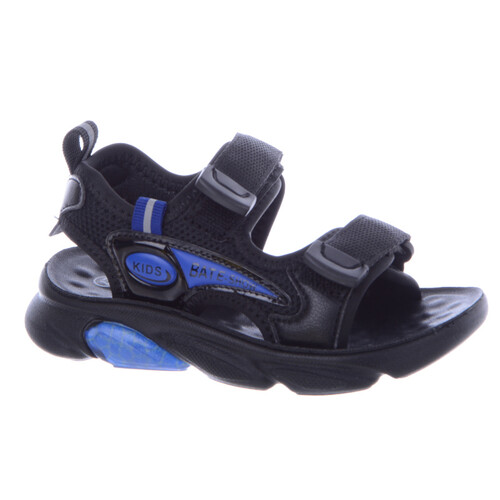 Sandały sportowe chłopięce na rzepy tanie D938 Czarne niebieskie 3.JPG